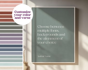 Aangepaste quote gedicht of tekst vers afdrukken op ingelijst canvas muurkunst, gepersonaliseerd muurdecor, christelijke kunst aan de muur, aangepast cadeau