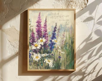Anne of Green Gables Print | Bookish Wall Art | Library Decor | Floral Wall Art | Book Lover Gift | Reading Nook Decor | Framed Wall Art