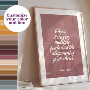 Benutzerdefiniertes Zitat Druck | Personalisiertes Zitat Wandkunst | Benutzerdefinierter Druck | Benutzerdefinierte Wandkunst | Personalisiertes Geschenk für Sie | Geschenk für Ihn | Muttertag