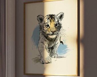 Playroom Decor | Tiger Wall Art | Safari Nursery Decor | Woodland Nursery Decor | Nursery Wall Art | Boy Nursery Decor | Playroom Wall Decor