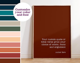 Personalized Quote Print: Custom Wall Art, Inspirational Decor