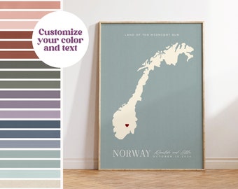 Personalized Anniversary Gift | Custom Map Print | First Date Map | Personalized Gift | Gift For Couple | The Night We Met | Wall Decor
