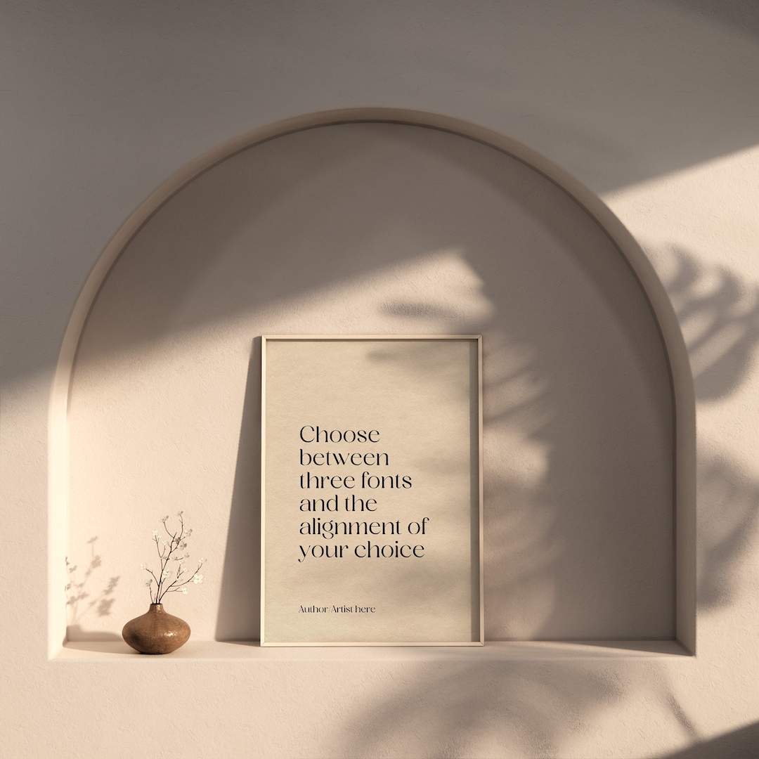 Custom Quote Print | Personalized Minimalist Wall Art | Song Lyric ...