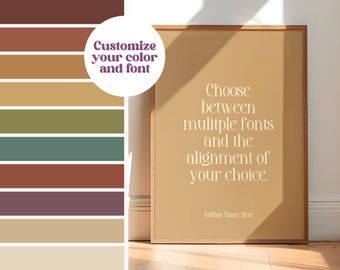 Custom Quote Print | Terracotta Wall Art | Boho Earthy Home Decor | Personalized Wedding Gift | Anniversary Gift | Housewarming Gift