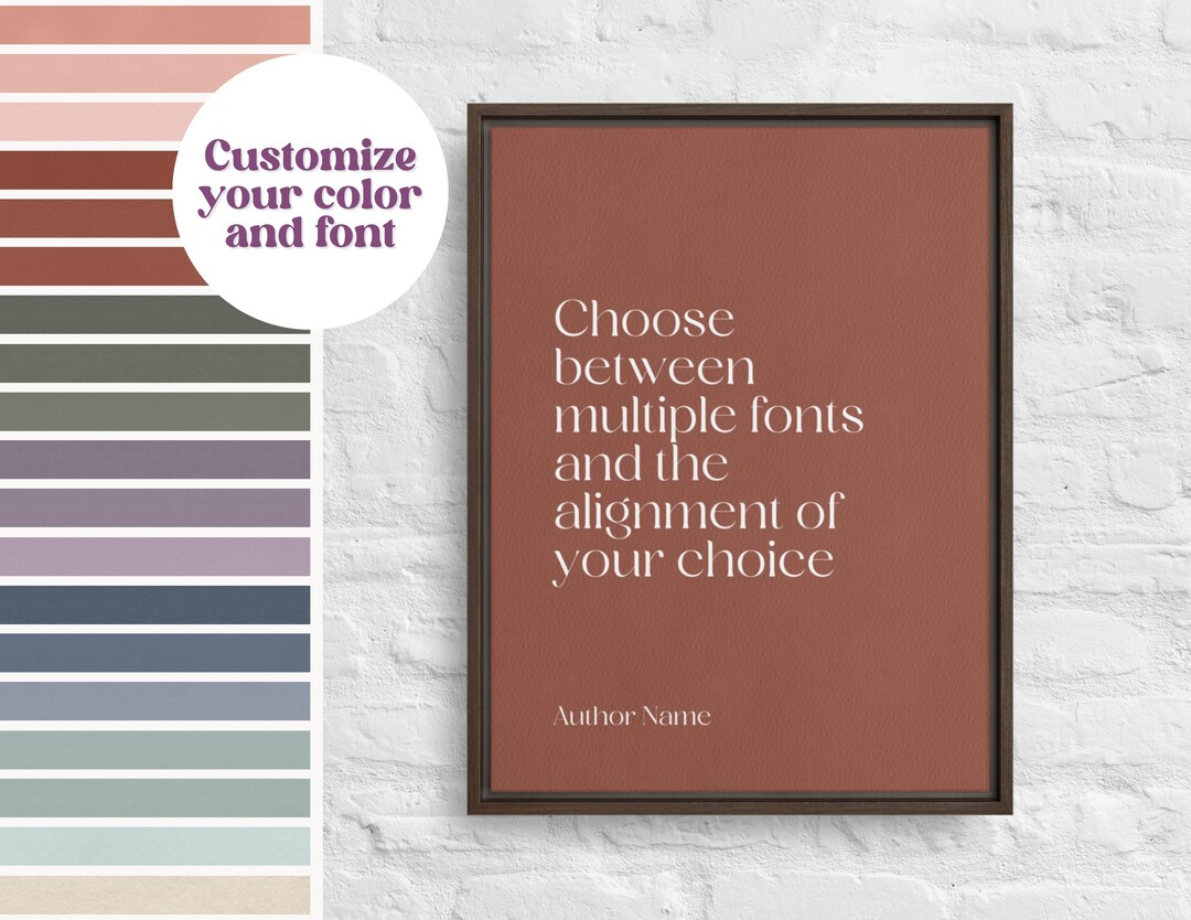 Personalized Quote Framed Canvas Print: Custom Wall Art, Home Decor - Etsy