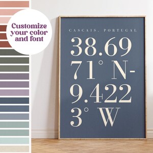 Einzigartige Koordinaten Print | Individuelles Geschenk | Hochzeitsgeschenk | Besonderes Jubiläumsgeschenk | Wohnkultur | Lage Wandkunst