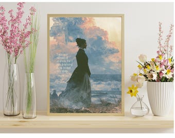 Little Women Print | Louisa May Alcott Quote | Book Lover Gift | Book Wall Art | Graduation Gift for Daughter | Bookish Gift