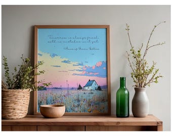Anne of Green Gables Print | Cottagecore Decor | Book Lover Gift | Reading Nook Decor | Watercolor Wall Art | Bookish Gift | Matte Paper