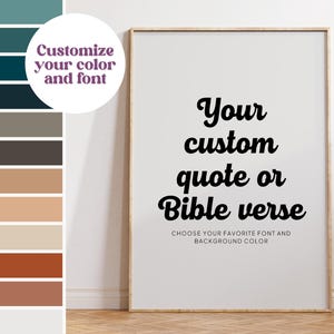 Framed Wall Art Custom Quote Sign | Personalized Framed Gift for Her | Custom Sign | Custom Wall Art | Bible Verse |Christmas Gift For Him