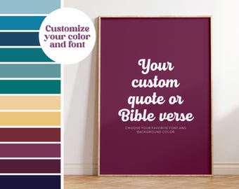 Bible Verse Print | Personalized Quote Wall Art | Custom Print | Custom Wall Art | Personalized Gift for Her | Gift for Him | Mother's Day