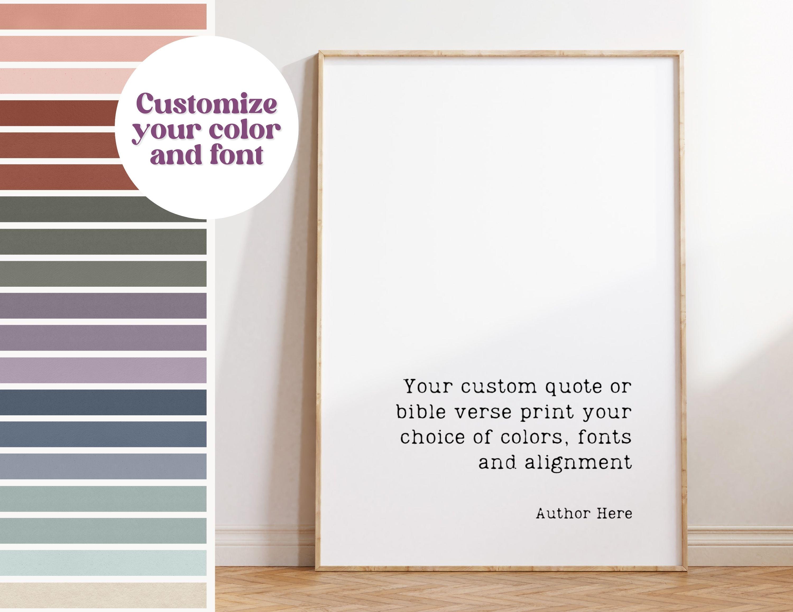 Custom Poster, Personalized Quote Print: Custom Inspirational Wall Art ...