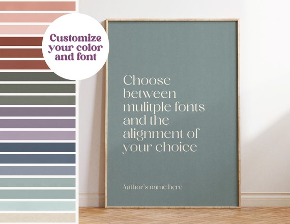 Custom Quote Print: Personalized Wall Art, Personalized Quote | Modern Poster for Wedding, Anniversary, Christmas or Home Decor Inspiration