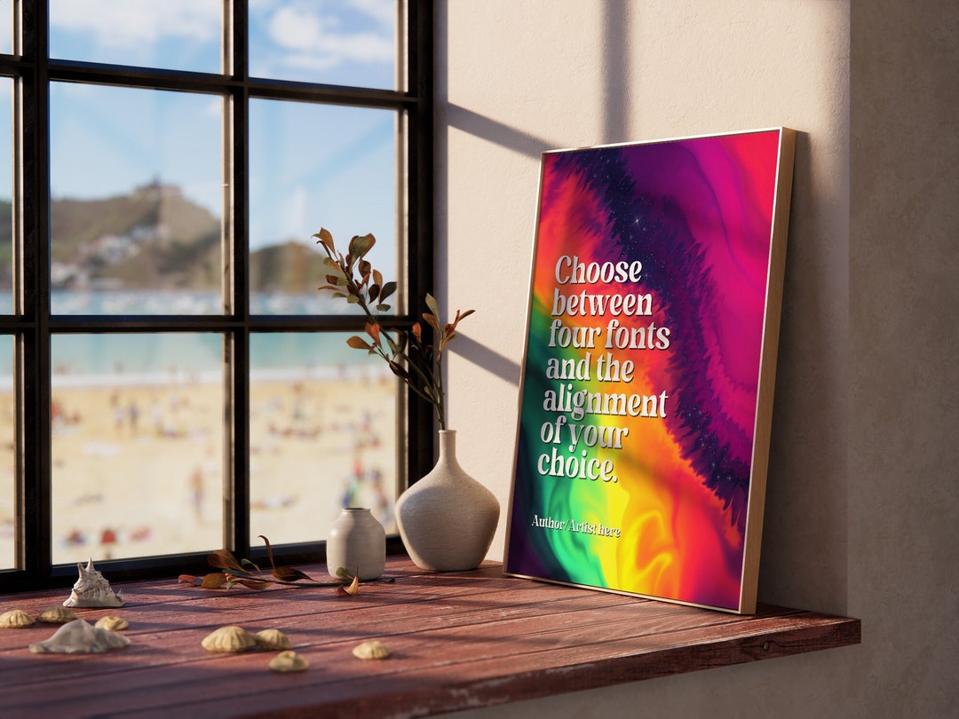 Rainbow Galaxy Custom Quote Print: Personalized Wall Art - Etsy