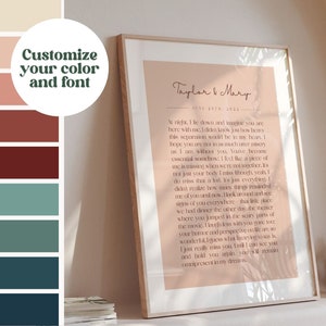 Custom Poem Print Sign | Custom Quote | Custom Anniversary Gift | Custom Print | Personalized Christmas Gift for Her & Him | Wall Art | Dorm