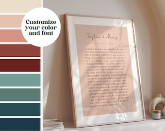 Custom Poem Print Sign | Custom Quote | Custom Anniversary Gift | Custom Print | Personalized Christmas Gift for Her & Him | Wall Art | Dorm