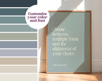 Custom Quote Print | Sage Green Wall Art | Coastal Home Decor | Personalized Wedding Gift | Anniversary Gift | Modern Minimalist Art