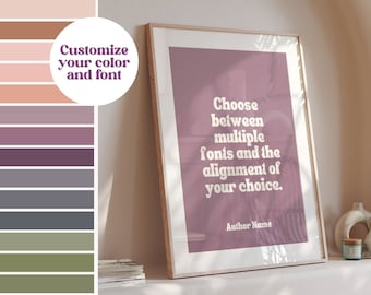 Stampa con citazione personalizzata: arte murale personalizzata, arredamento boho