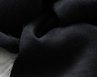 Mara Tencel Lyocell Linneblandningstyg - Svart Enfärgat Mönster - OEKO-TEX - Bredd 150 cm / 60" - per meter