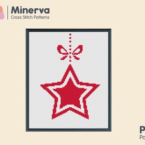 Christmas Star - Counted Cross Stitch Pattern - Instant Download PDF Includes Cross Stitch Chart & Instructions