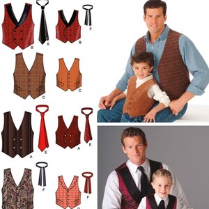 May include: A sewing pattern for vests and ties for men and boys. The pattern includes six different vest styles and two tie styles. The pattern number is 4762.