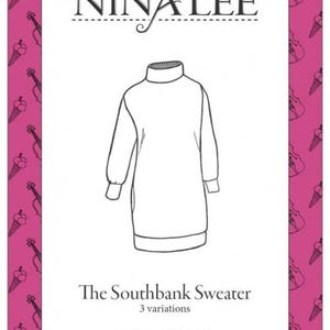 Nina Lee Schnittmuster Southbank Pullover Damen Oberteile Kleider Pullover Schwierigkeitsgrad einfach
