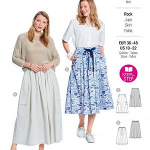 Burda Sewing Pattern 5643 - Skirts for Women, 10 to 22 - Easy