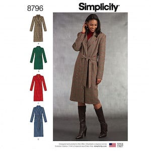 Simplicity 8796 Damkappa Sömnadsmönster Fysiskt Pappersmönster Medelsömnad