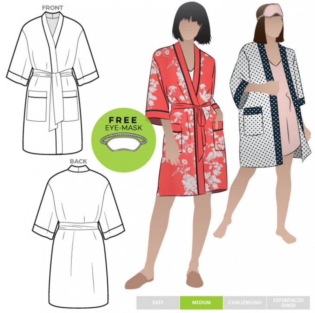 Style Arc Sewing Pattern Loungewear Robe Women - Etsy