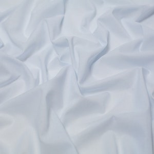 Minerva Core Range Cotton Voile Fabric - Light Blue Plain Pattern - OEKO-TEX - Width 140cm / 56&quot; - per metre