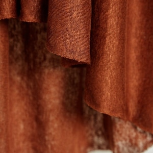Mind The MAKER Fine Linen Sweater Knit Stretch Fabric - Sienna Plain Pattern - OEKO-TEX - Width 145cm / 58&quot; - per metre