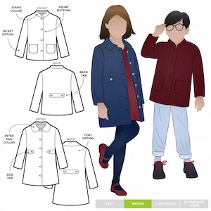 Cartamodello Style Arc Paper Giacca e cappotto Florian per bambini, dai 2 agli 8 anni