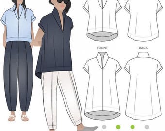 Style Arc Sewing Pattern Teddy Designer Top