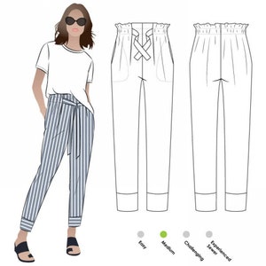 Style Arc Sewing Pattern Tully Pants Women