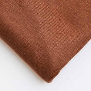 Tencel Lyocell Cotton Fine Jersey Stretch Knit Fabric - Pecan Plain Pattern - OEKO-TEX - Width 165cm / 66&quot; - per metre