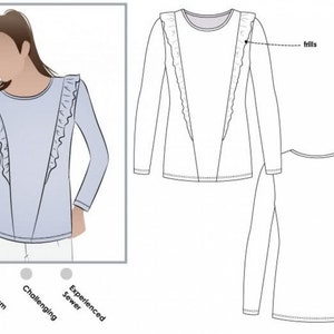 Style Arc Sewing Pattern Keely Top Women