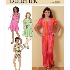 Butterick Sewing Pattern 6888 Kids, Teenagers A (7-8-10-12-14)