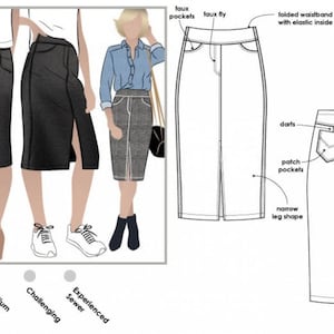 Style Arc Sewing Pattern Charlie Skirt Women