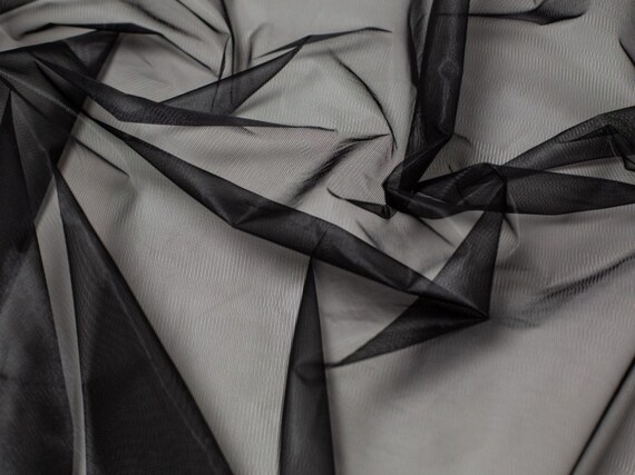 Minerva Crafts Black Dress Net Fabric | 54 Inch Wide Nylon Netting Per Yard | Costume & Formal Wear Material