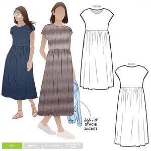 Style Arc Sewing Pattern Montana Midi Dress