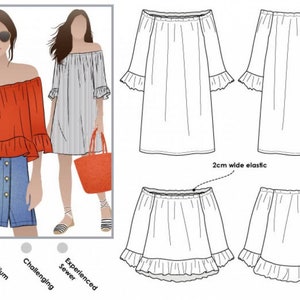 Style Arc Sewing Pattern Ellie Mae Tunic Top Women