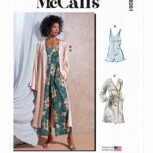 McCalls Sewing Pattern 8261 Women Robes, Jumpsuits Difficulty Easy
