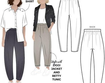 Cartamodello Style Arc Albie – Pantaloni E Pantaloncini Fai-da-te, Tessuti Morbidi (taglie 04-16)
