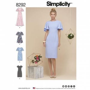 Simplicity Sewing Pattern 8292 Women Dresses Difficulty Intermediate
