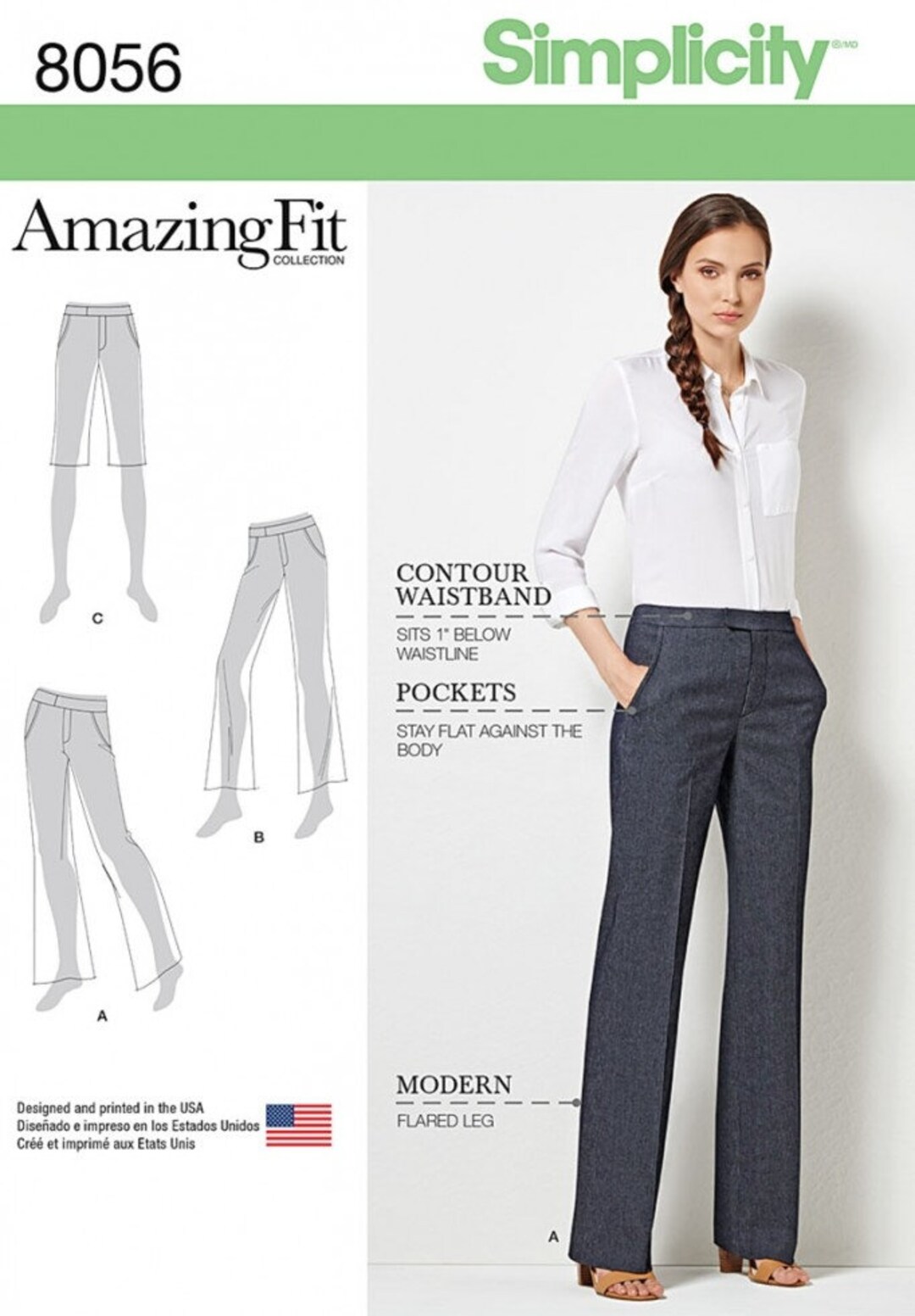 Simplicity Sewing Pattern 8056 Womens Trousers, Shorts - Etsy