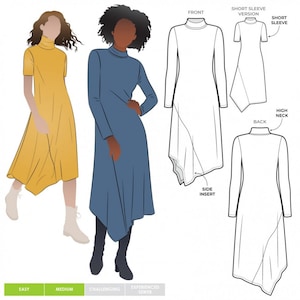 Style Arc Style Arc Sewing Pattern Camile Knit Dress Women