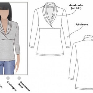 Style Arc Sewing Pattern Kendall Top Women
