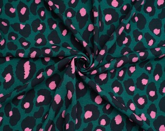 EcoVero Viscose Challis Fabric - Minerva Exclusive Urban Cheetah - Animal Prints, Patterned - Width 145cm / 58" - per metre