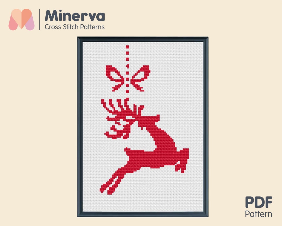 Christmas Reindeer - Counted Cross Stitch Pattern - Instant Download ...