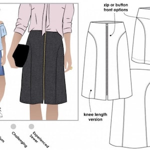 Style Arc Sewing Pattern Goldie Skirt Women