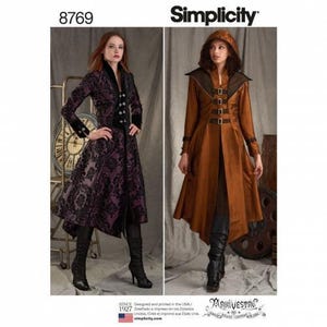 Patrón de costura Simplicity 8769 para trajes y abrigos de mujer. Dificultad: Intermedia.